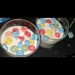 Fruit loops/apple jacks cereal candle
